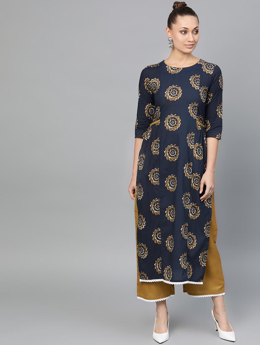 printed kurta palazzo set - 16839870 - Zoom Image - 1