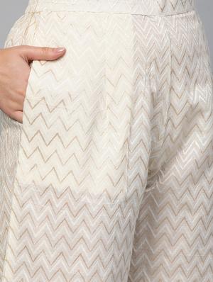 foil print kurta palazzo set - 16839873 - Standard Image - 6