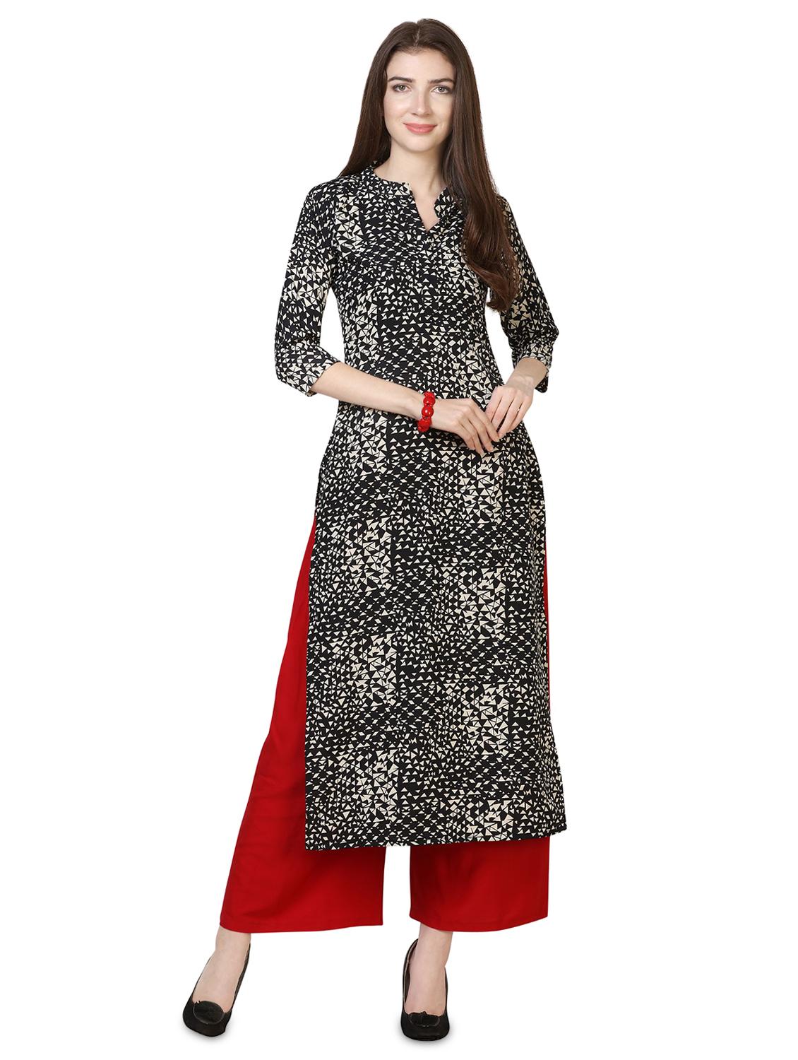 printed kurta palazzo set - 16839910 - Zoom Image - 1