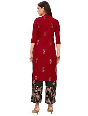 printed kurta palazzo set - 16840041 - Standard Image - 3