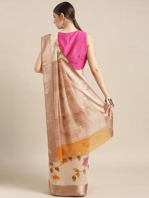 floral kanjivaram saree with blouse - 16840080 - Standard Image - 2