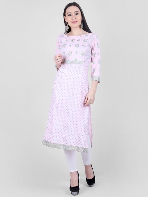 floral straight kurta - 16840262 - Standard Image - 1