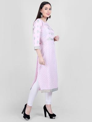 floral straight kurta - 16840262 - Standard Image - 2