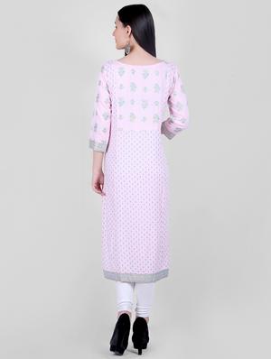 floral straight kurta - 16840262 - Standard Image - 3