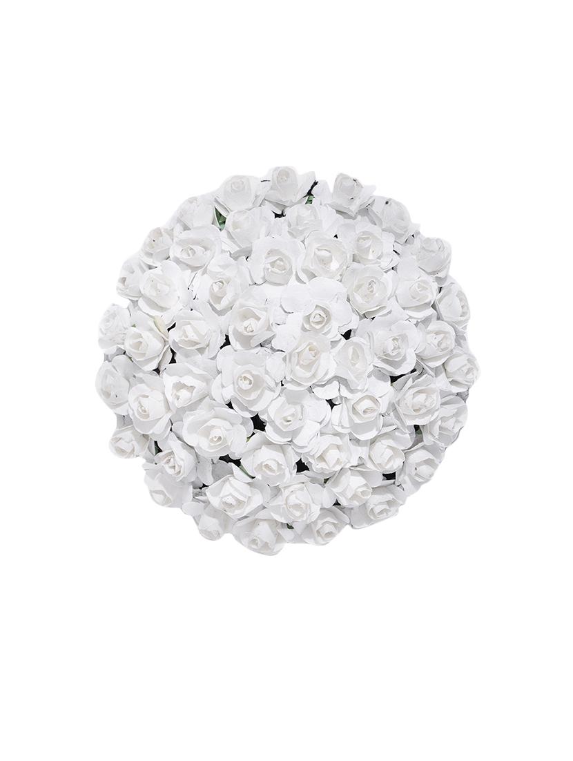 priyaasi artificial white roses design bun maker hair accessories for women - 16840370 - Zoom Image - 1