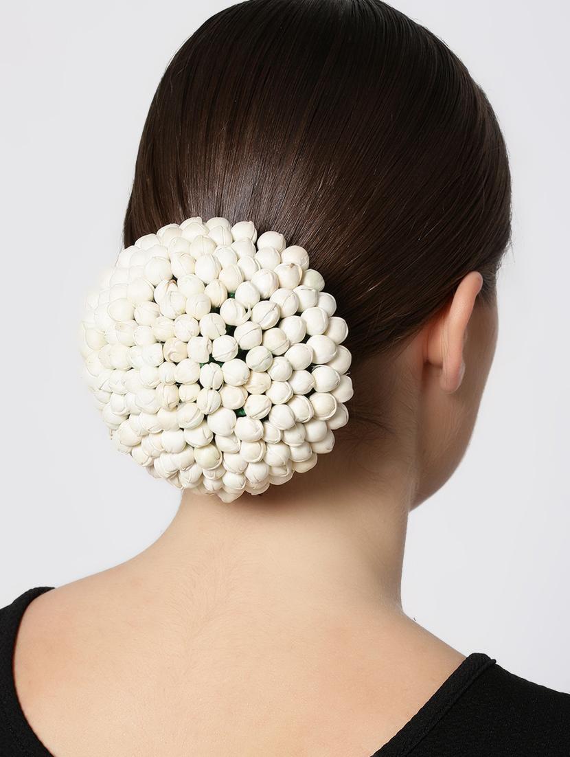 priyaasi artificial white buds designed bun maker hair accessories - 16840371 - Zoom Image - 3