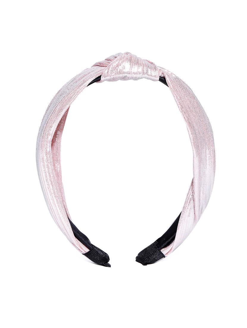 prita set of 2 shiny finish cross knot design beige colour hairband - 16840396 - Zoom Image - 2
