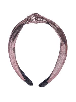 prita set of 2 shiny finish cross knot design pinkish colour hairband - 16840399 - Standard Image - 2