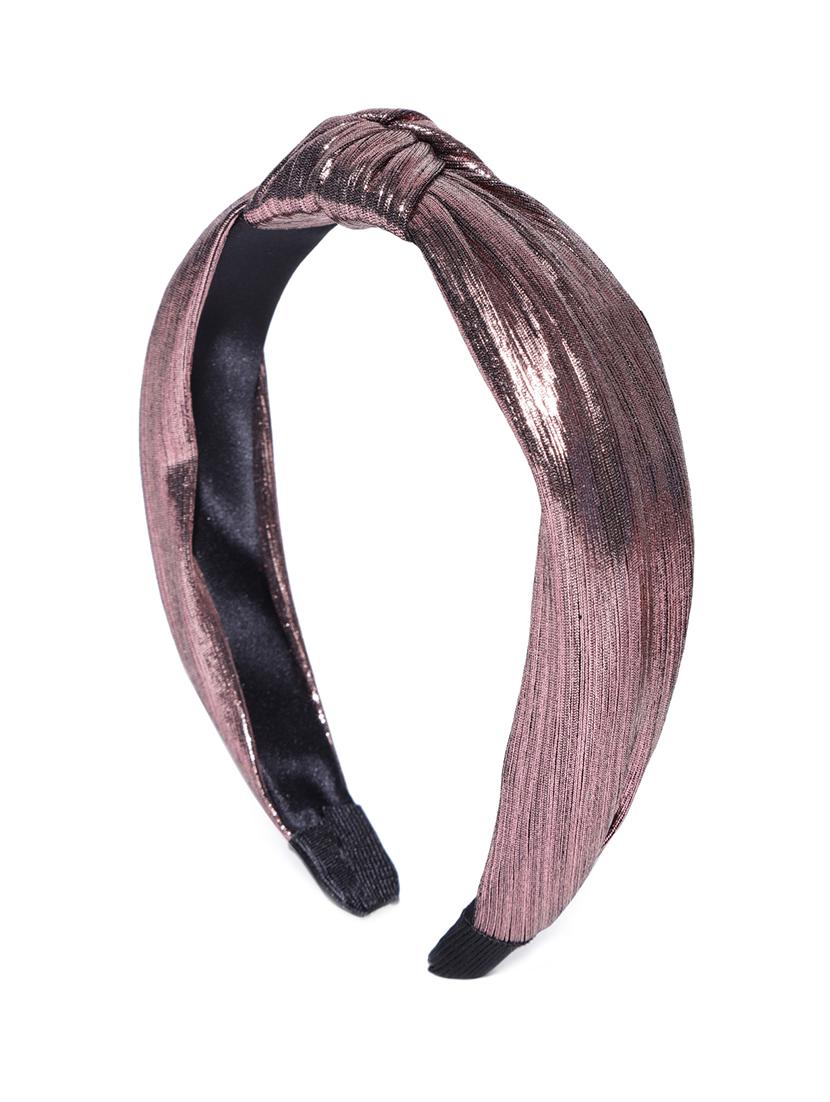 prita set of 2 shiny finish cross knot design pinkish colour hairband - 16840399 - Zoom Image - 1