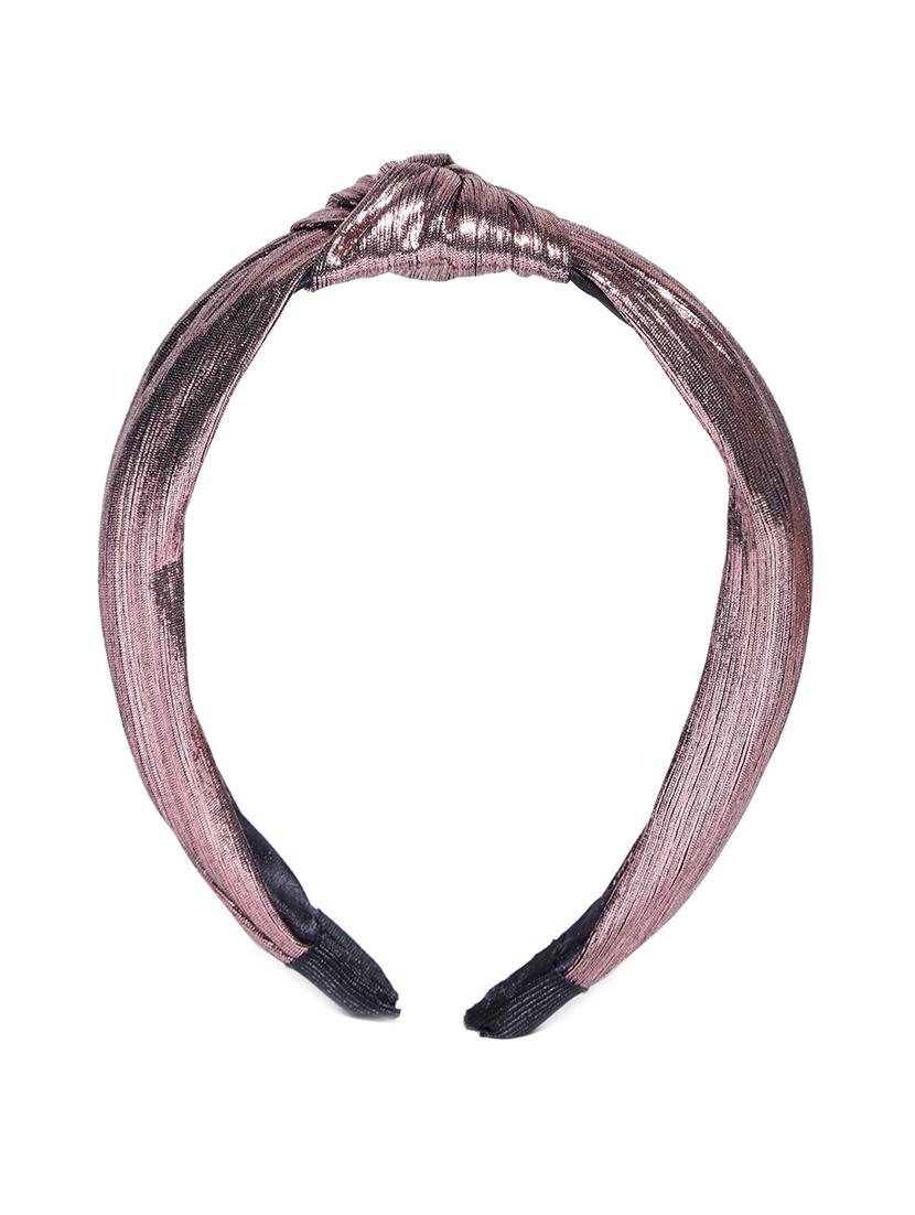 prita set of 2 shiny finish cross knot design pinkish colour hairband - 16840399 - Zoom Image - 2