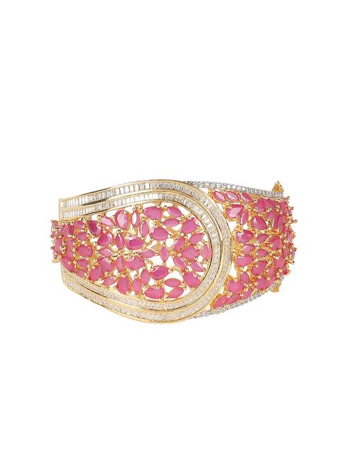 pink brass bangle bracelet - 16840416 - Very Small Image - 1