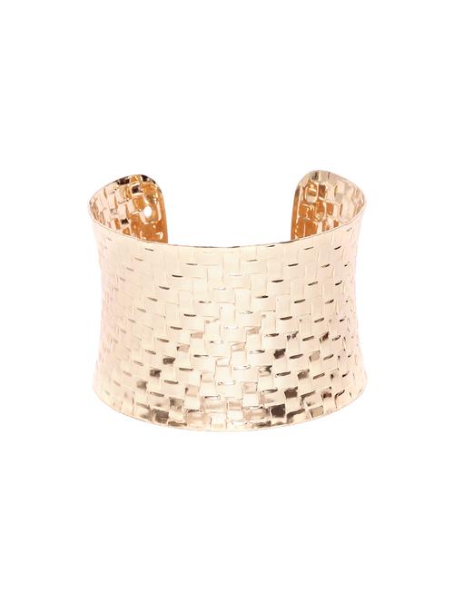 gold metal cuffs bracelet - 16840455 - Standard Image - 1