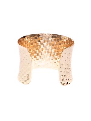 gold metal cuffs bracelet - 16840455 - Standard Image - 2