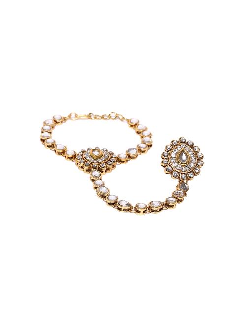 gold metal links bracelet - 16840495 - Standard Image - 1