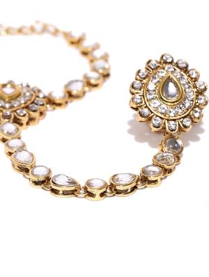 gold metal links bracelet - 16840495 - Standard Image - 2