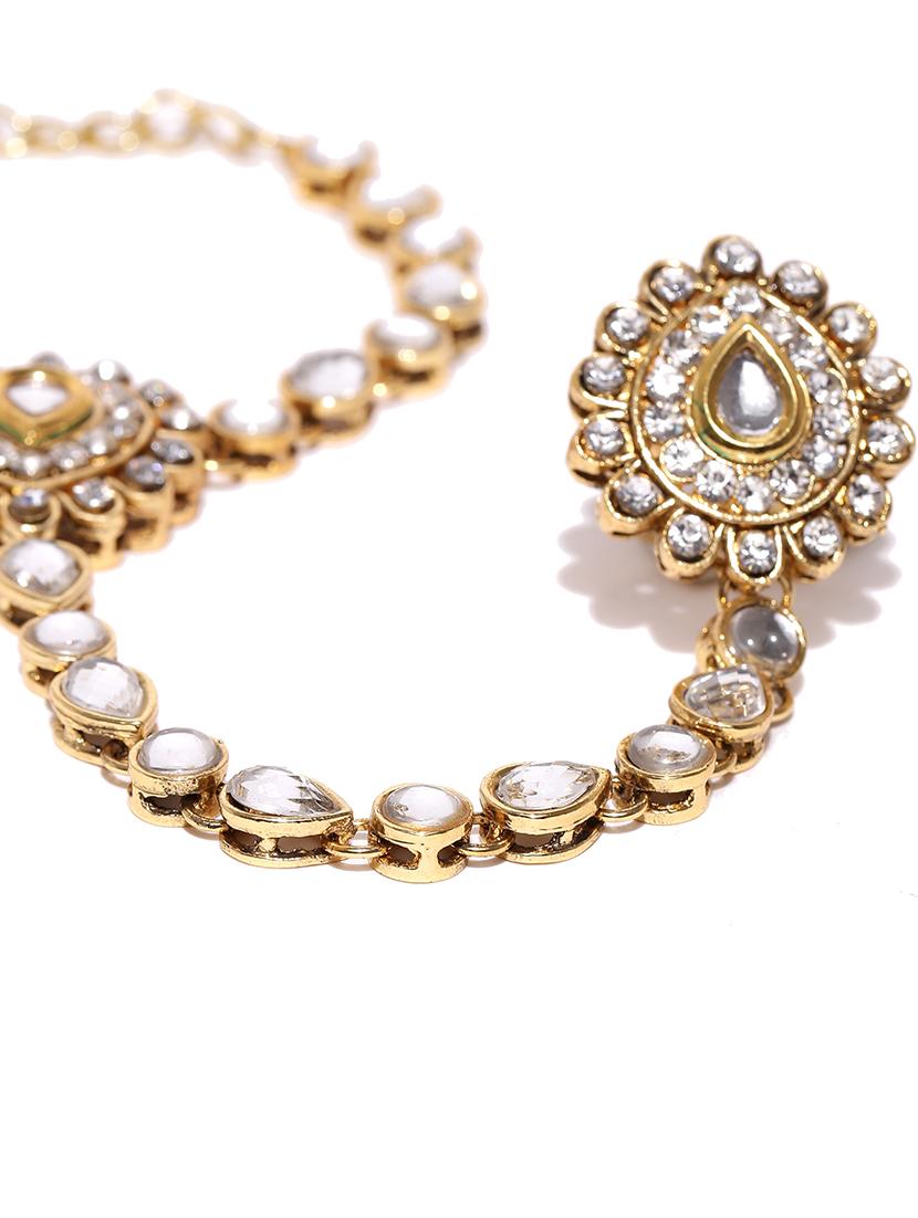 gold metal links bracelet - 16840495 - Zoom Image - 2