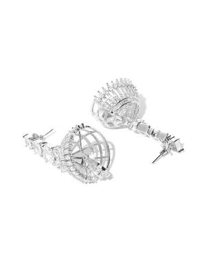silver brass jhumka earring - 16840613 - Standard Image - 2