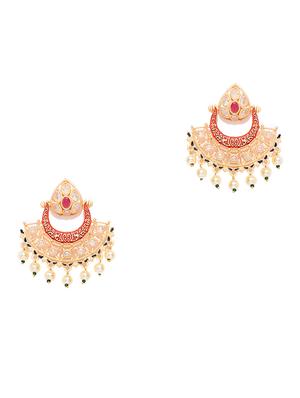 red brass chandballi earring - 16840621 - Standard Image - 2