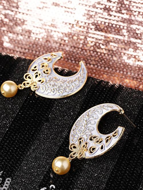 gold brass chandballi earring - 16840653 - Standard Image - 1