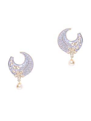gold brass chandballi earring - 16840653 - Standard Image - 3