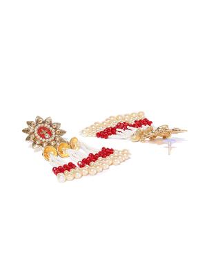 red brass drop earring - 16840655 - Standard Image - 2