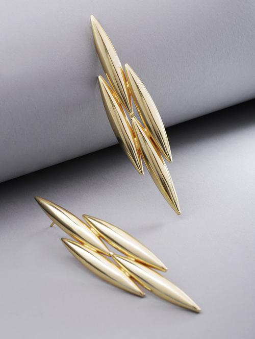 gold brass drop earring - 16840675 - Standard Image - 1