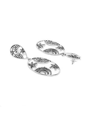 silver brass drop earring - 16840712 - Standard Image - 3
