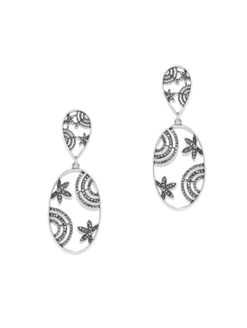 silver brass drop earring - 16840712 - Zoom Image - 2