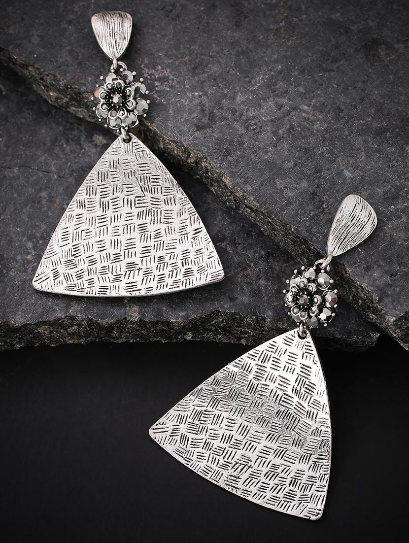 silver brass drop earring - 16840739 - Zoom Image - 1