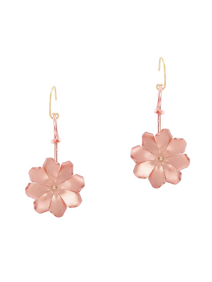 gold brass drop earring - 16840745 - Zoom Image - 2