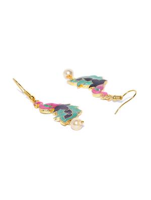 multi colored brass drop earring - 16840748 - Standard Image - 3