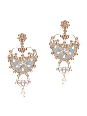 grey brass chandellier earring - 16840778 - Standard Image - 2