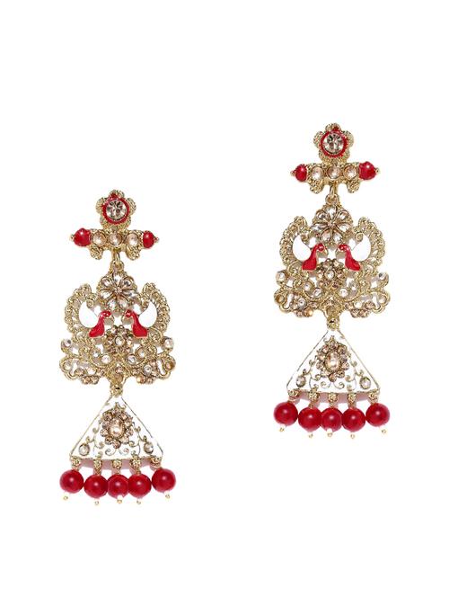 red brass drop earring - 16840781 - Standard Image - 1