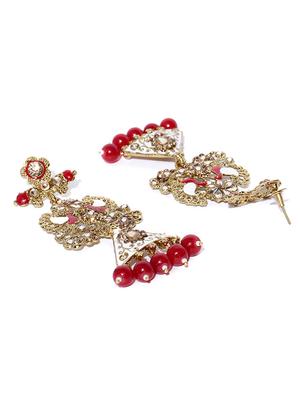 red brass drop earring - 16840781 - Standard Image - 2
