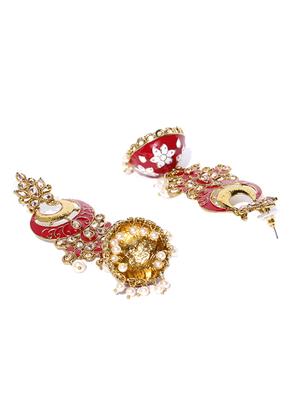 red brass drop earring - 16840786 - Standard Image - 3
