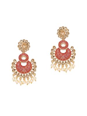red brass chandballi earring - 16840812 - Standard Image - 2