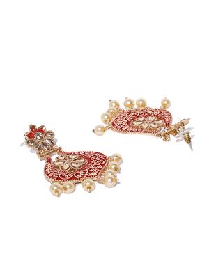 red brass drop earring - 16840818 - Standard Image - 2