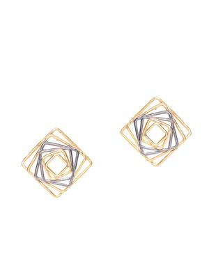 gold brass drop earring - 16840842 - Standard Image - 2