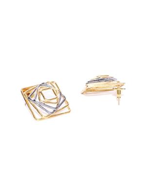 gold brass drop earring - 16840842 - Standard Image - 3