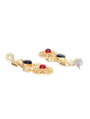 red gold brass drop earring - 16840844 - Standard Image - 3