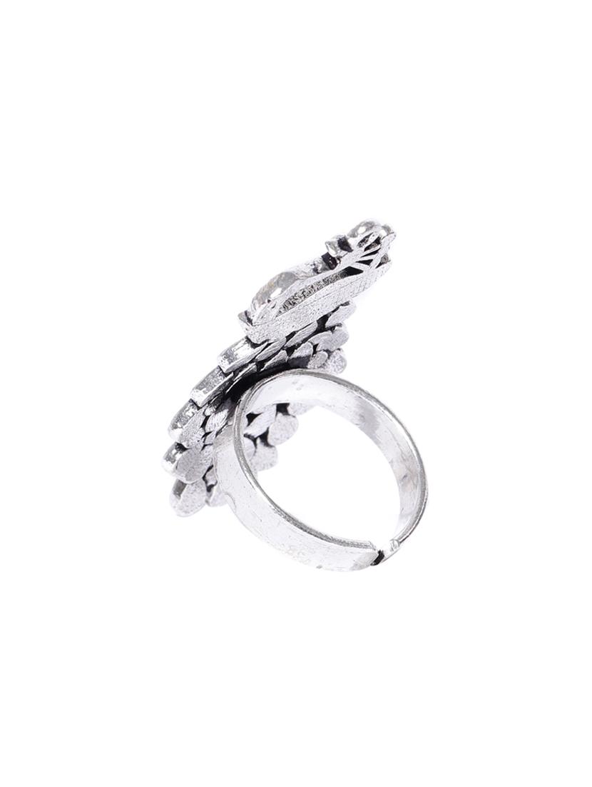silver brass finger ring - 16840855 - Zoom Image - 2