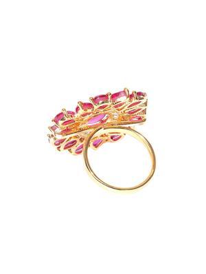 pink brass finger ring - 16840864 - Standard Image - 4