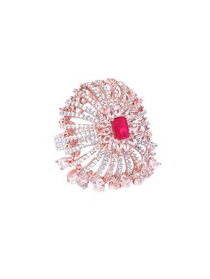 pink brass finger ring - 16840865 - Standard Image - 2
