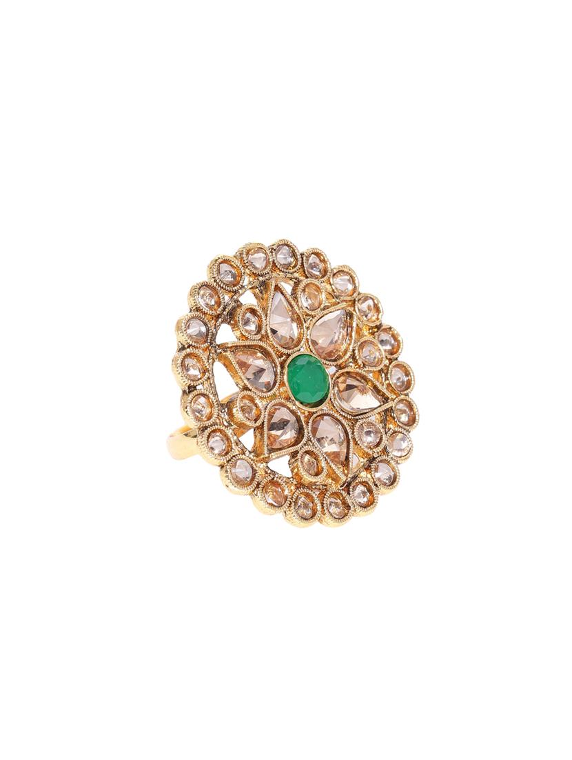 green metal finger ring - 16840872 - Zoom Image - 2