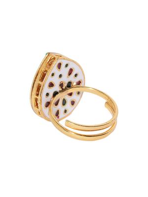 pink brass finger ring - 16840894 - Standard Image - 2