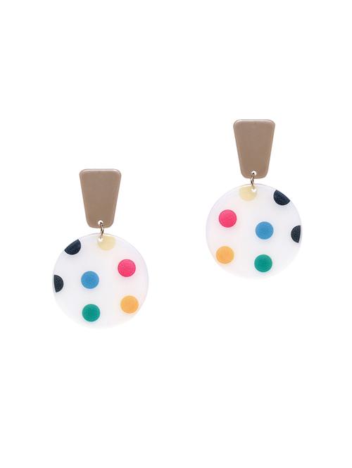 multi colored plastic drop earring - 16841320 - Standard Image - 1