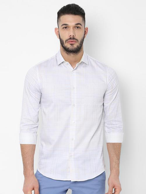 white checkered casual shirt - 16841395 - Standard Image - 1