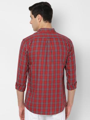 red checkered casual shirt - 16841421 - Standard Image - 2