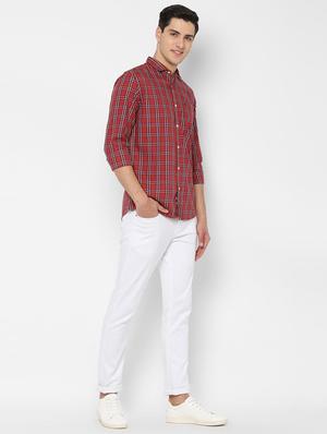 red checkered casual shirt - 16841421 - Standard Image - 3