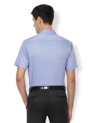blue solid formal shirt - 16841435 - Standard Image - 2